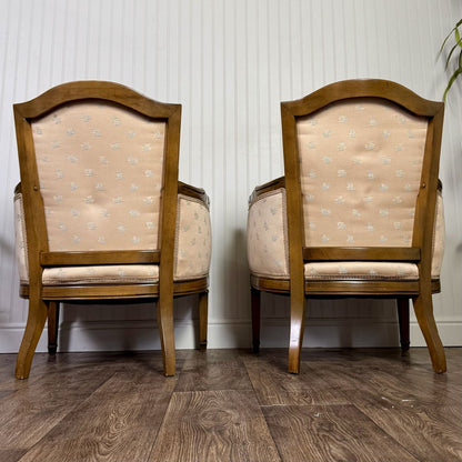 Vintage Mid-Century Directoire-Style Bergère Armchairs