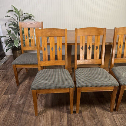 Vintage Mission-Style Oak Dining Set