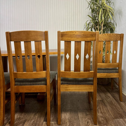 Vintage Mission-Style Oak Dining Set