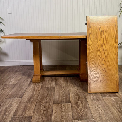 Vintage Mission-Style Oak Dining Set