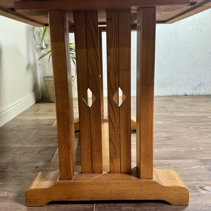 Vintage Mission-Style Oak Dining Set