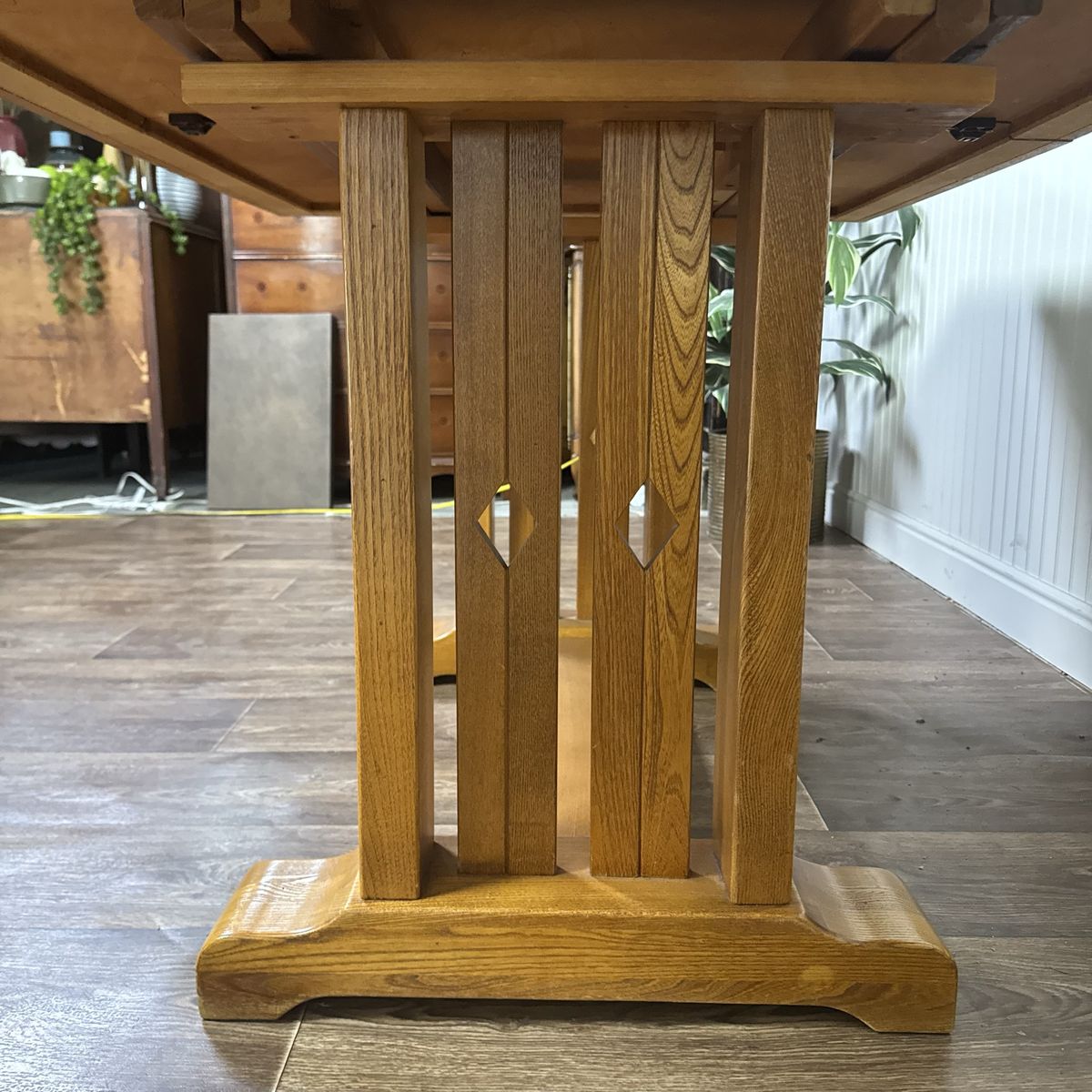 Vintage Mission-Style Oak Dining Set