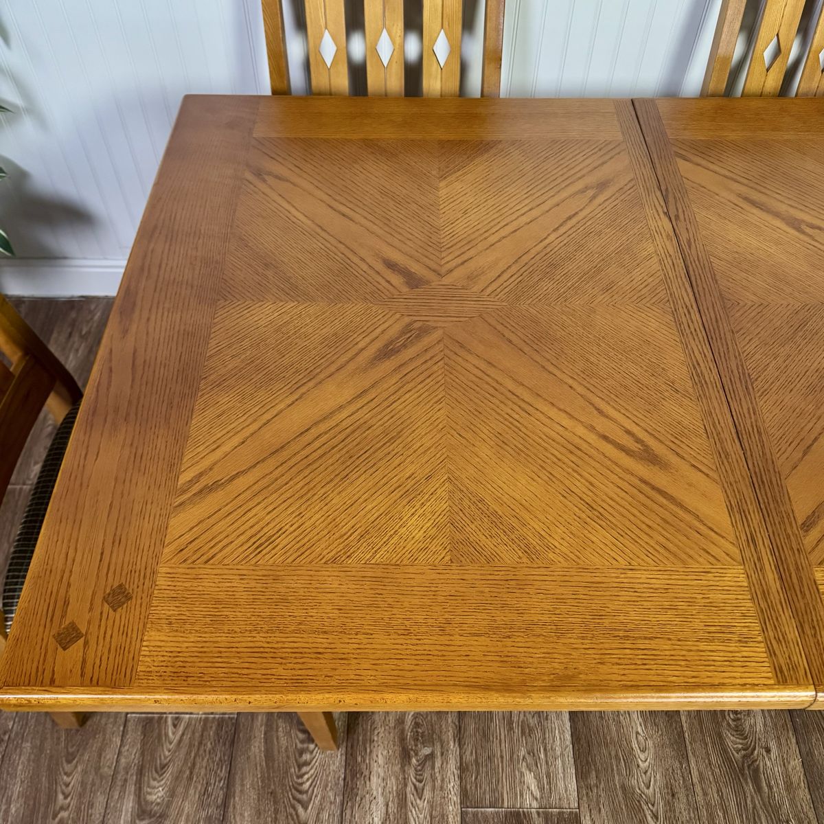 Vintage Mission-Style Oak Dining Set
