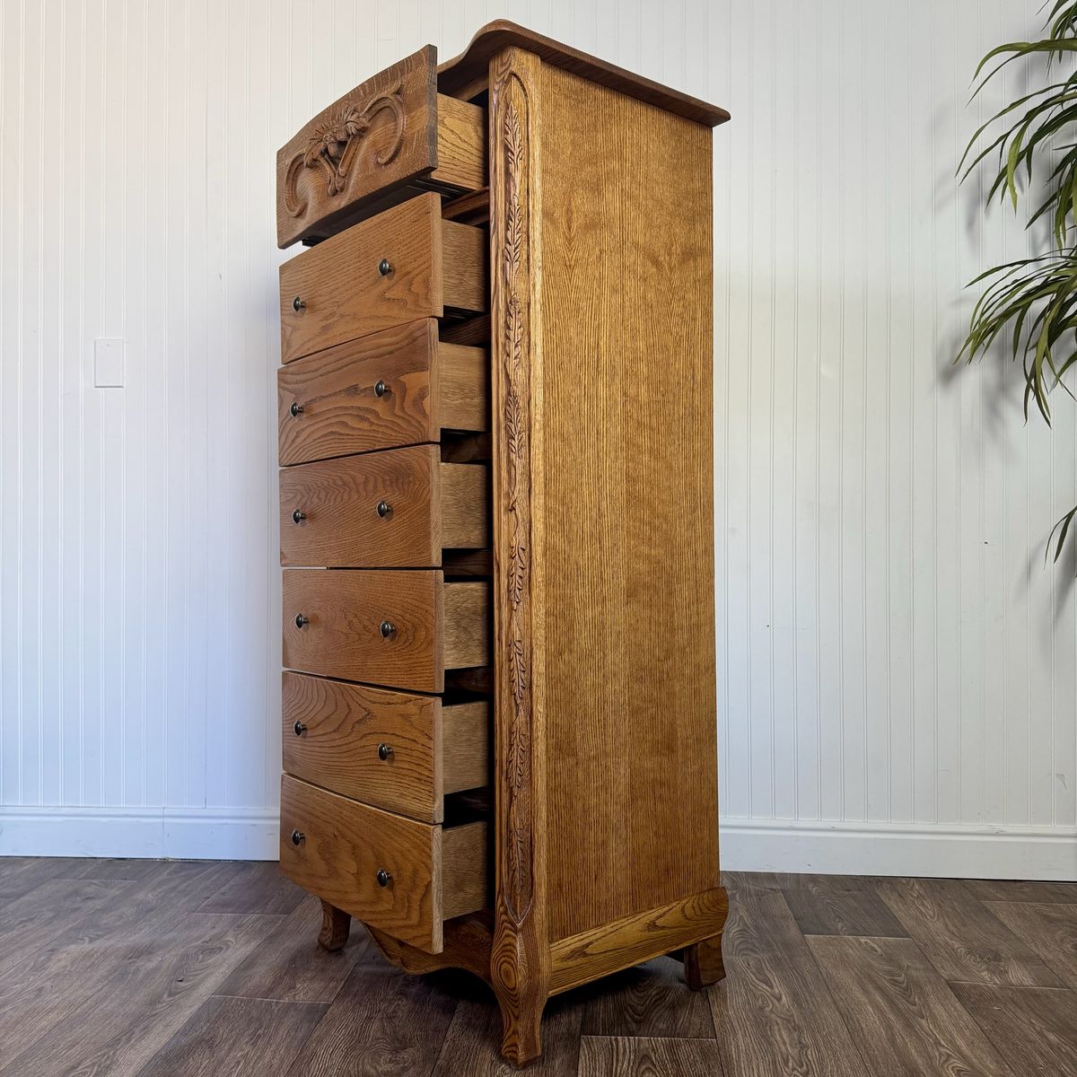 Vintage Oak Lingerie Chest of Drawers- Oakwood Interiors Versailles Collection