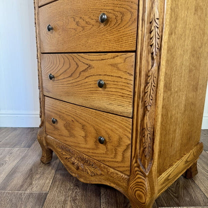 Vintage Oak Lingerie Chest of Drawers- Oakwood Interiors Versailles Collection
