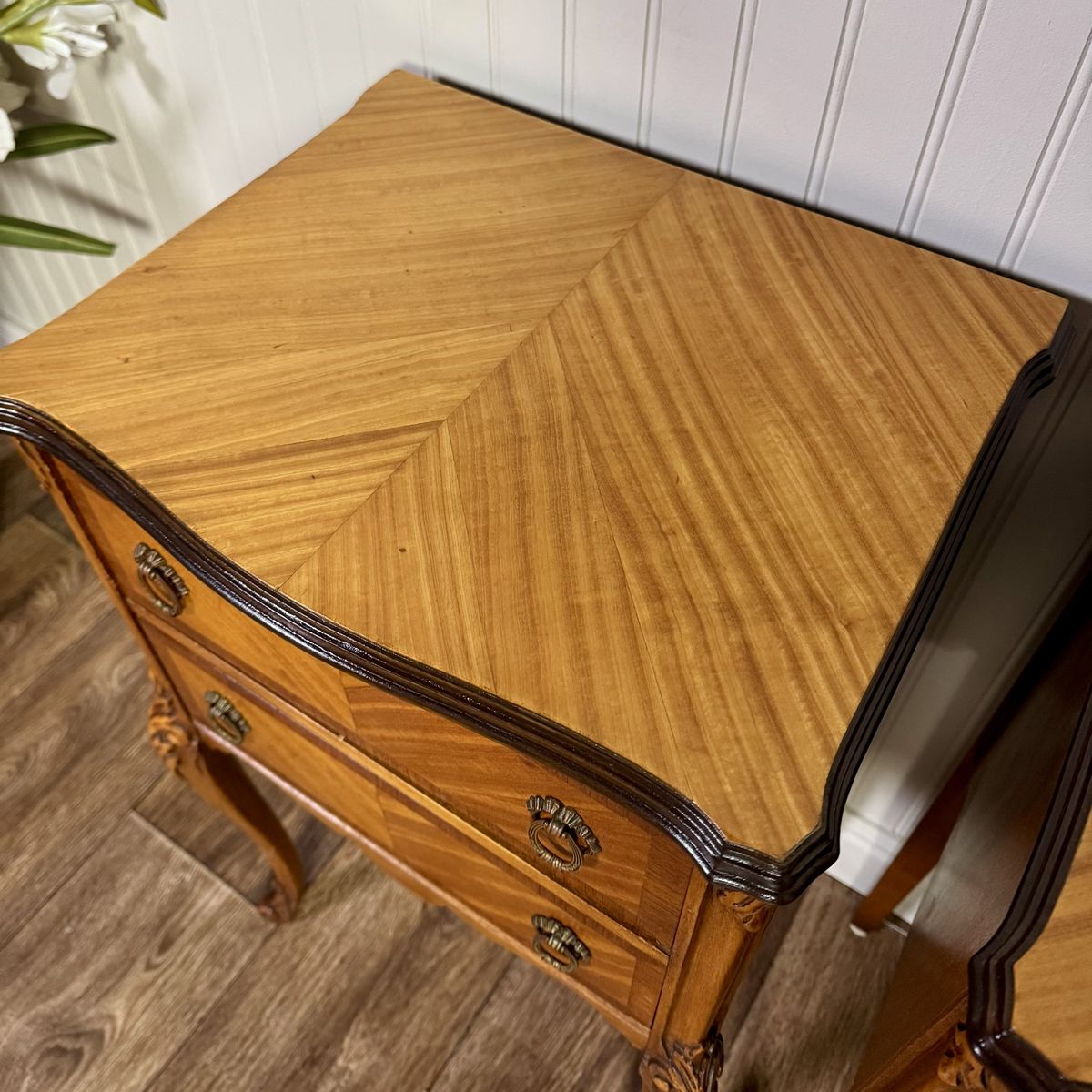 Vintage ca. 1930s Ornate French Provincial Nightstands