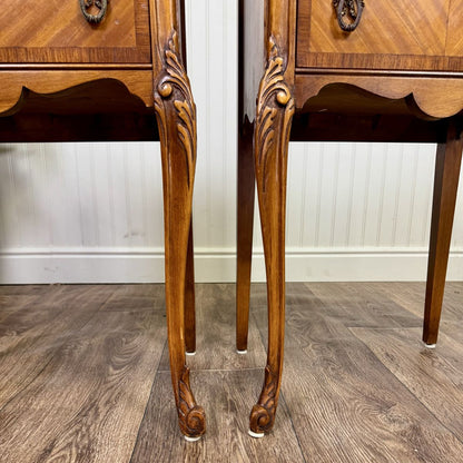 Vintage ca. 1930s Ornate French Provincial Nightstands