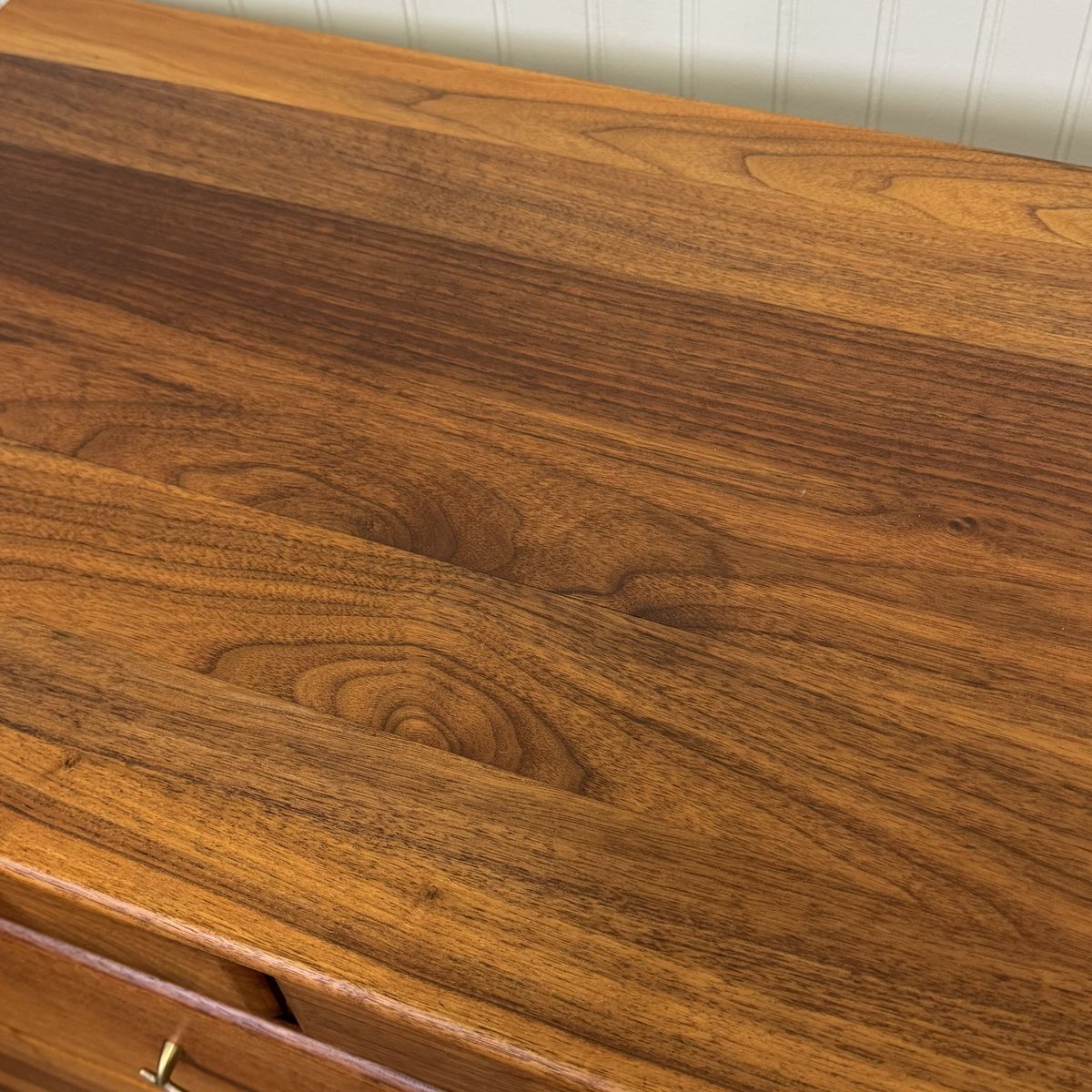 Vintage 1961 Solid Walnut MCM Dresser and Nightstand Set