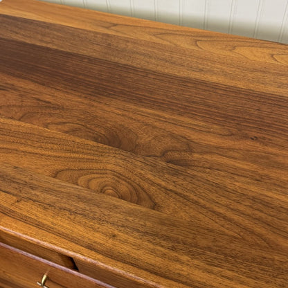 Vintage 1961 Solid Walnut MCM Dresser and Nightstand Set