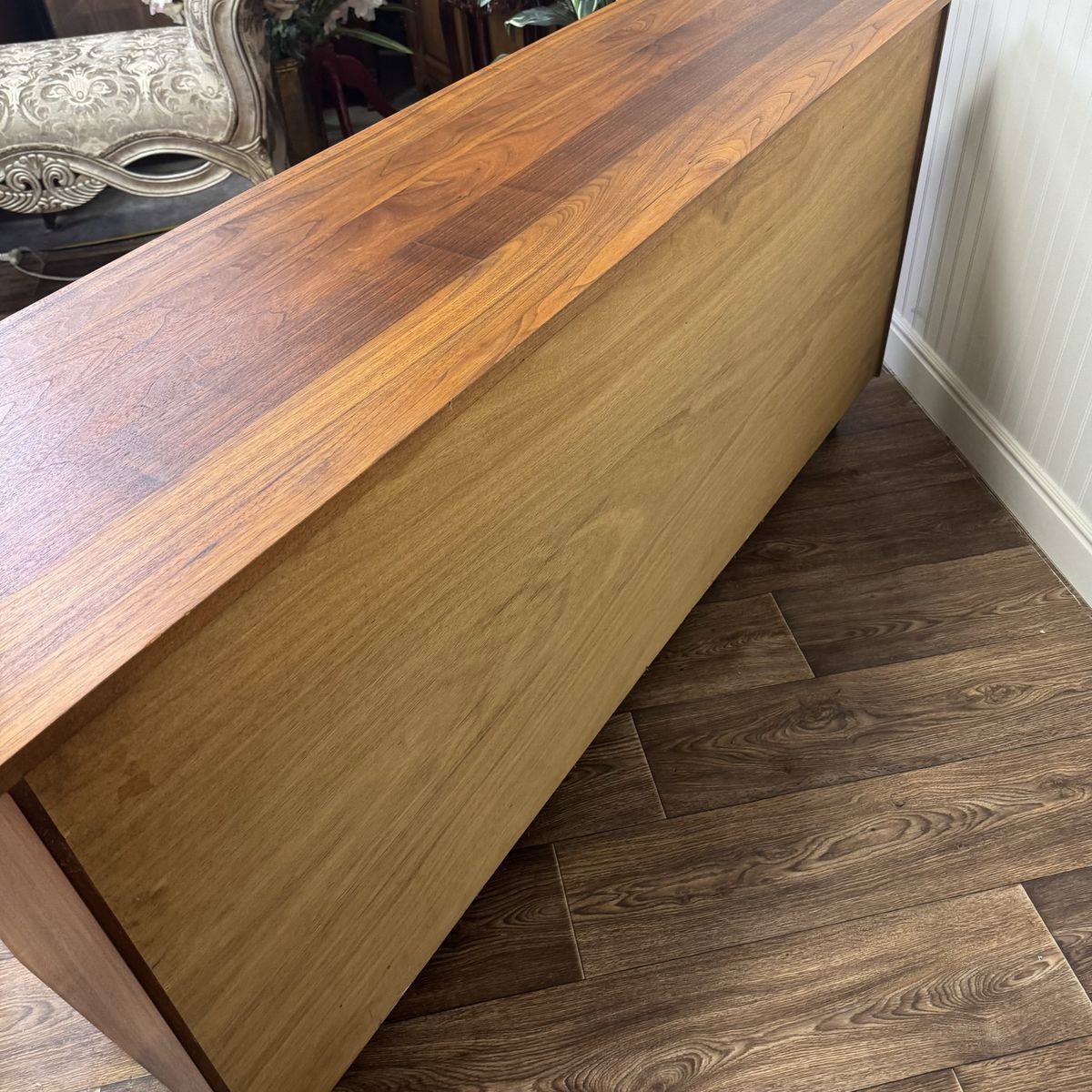 Vintage 1961 Solid Walnut MCM Dresser and Nightstand Set