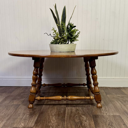 Vintage Spindle Leg Colonial Cottage Coffee Table