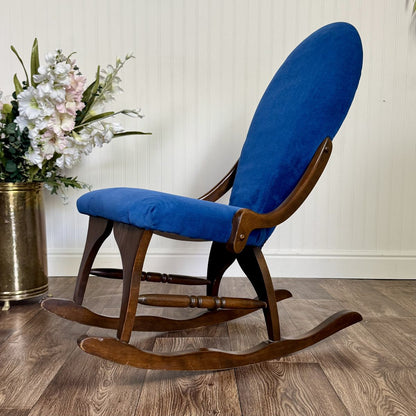 Vintage Victorian-Revival Parlor Rocking Chair
