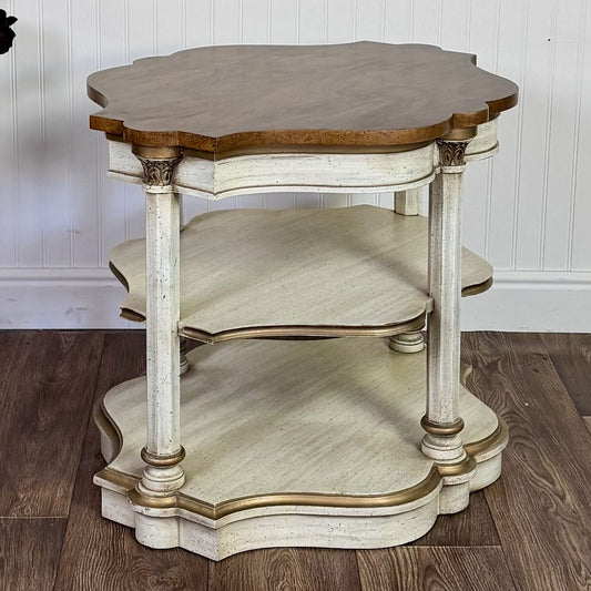 Weiman Hollywood Regency Cream & Gold Accent Table