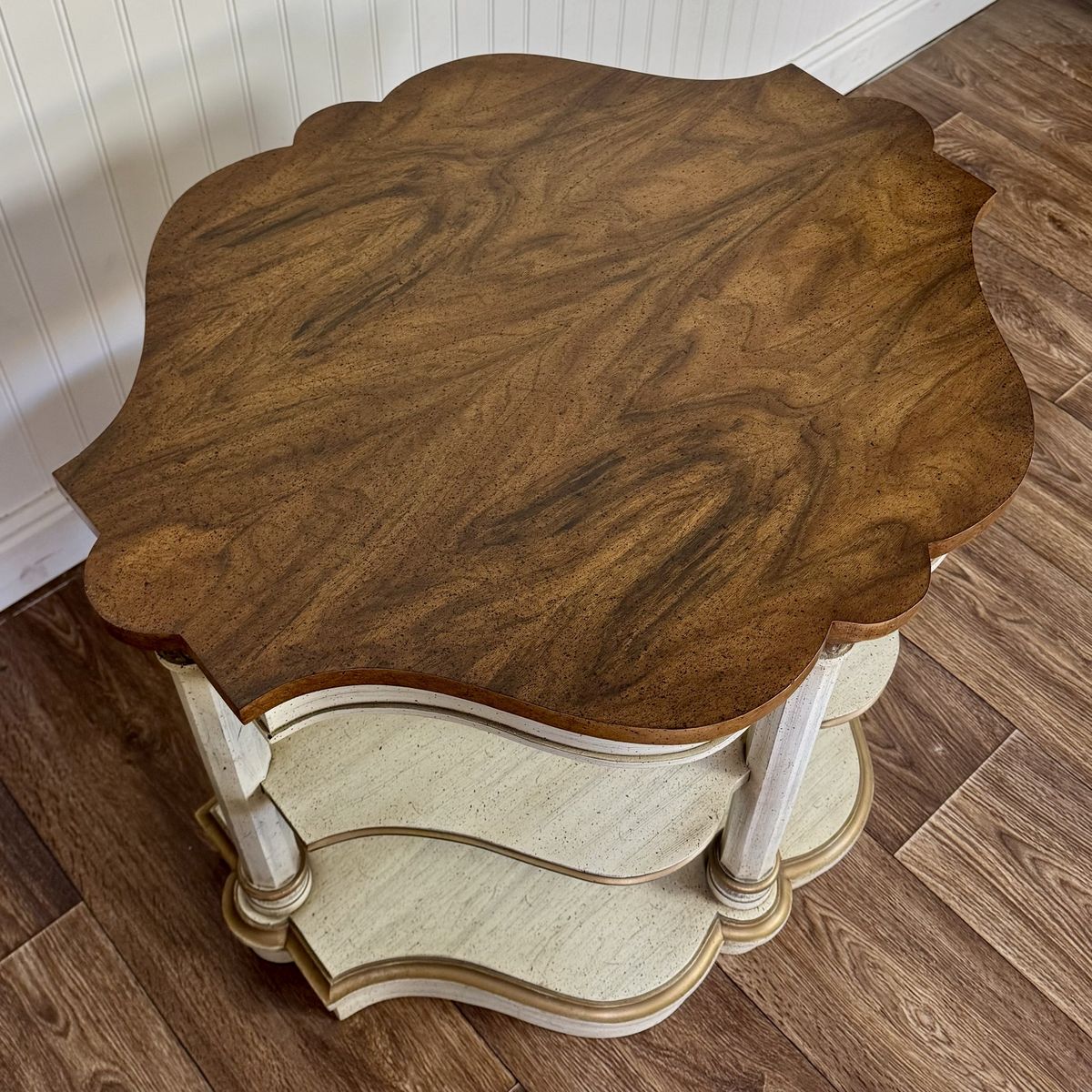 Weiman Hollywood Regency Cream & Gold Accent Table