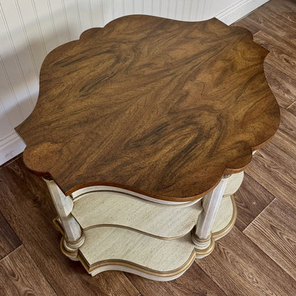 Weiman Hollywood Regency Cream & Gold Accent Table