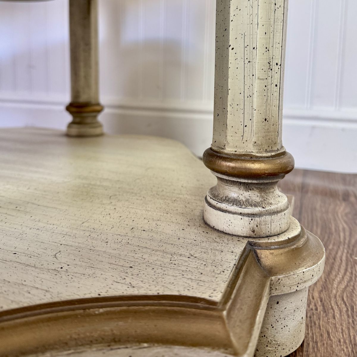 Weiman Hollywood Regency Cream & Gold Accent Table