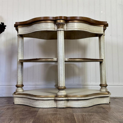 Weiman Hollywood Regency Cream & Gold Accent Table