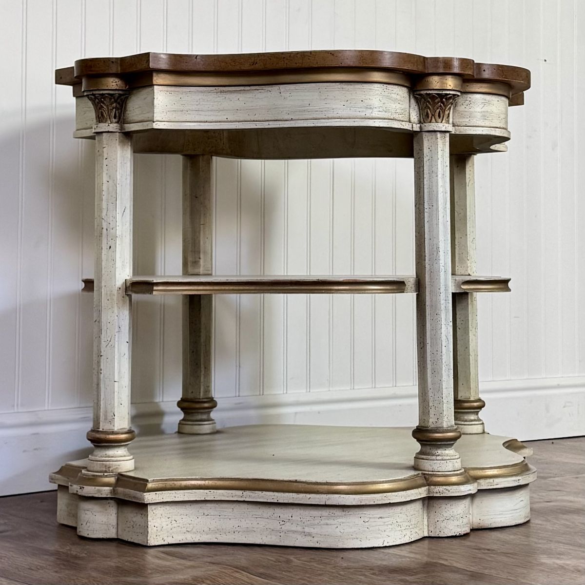 Weiman Hollywood Regency Cream & Gold Accent Table