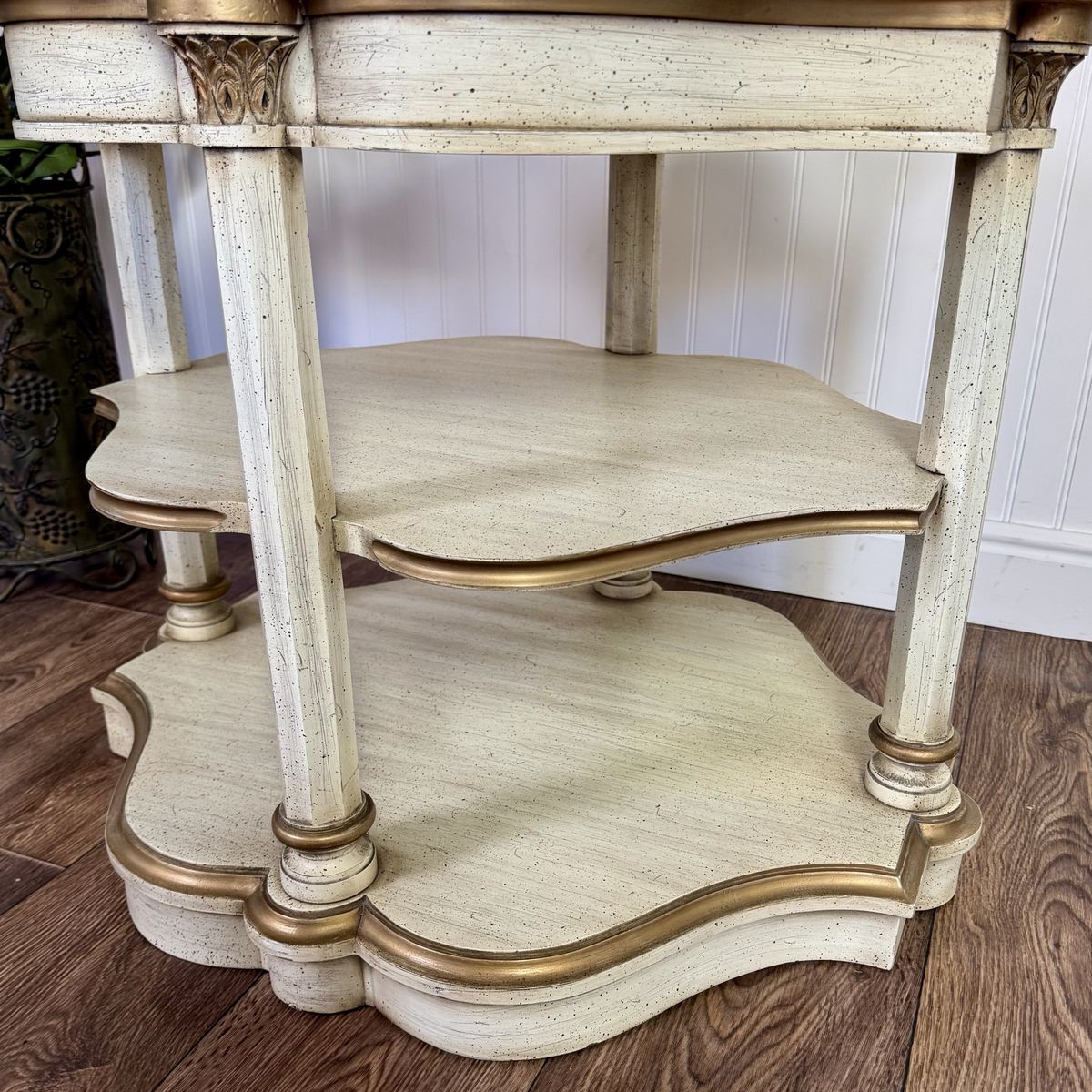 Weiman Hollywood Regency Cream & Gold Accent Table