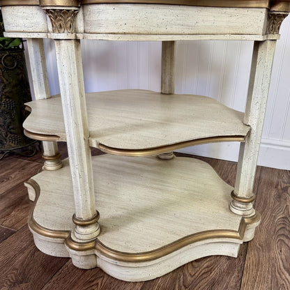 Weiman Hollywood Regency Cream & Gold Accent Table