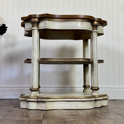 Weiman Hollywood Regency Cream & Gold Accent Table